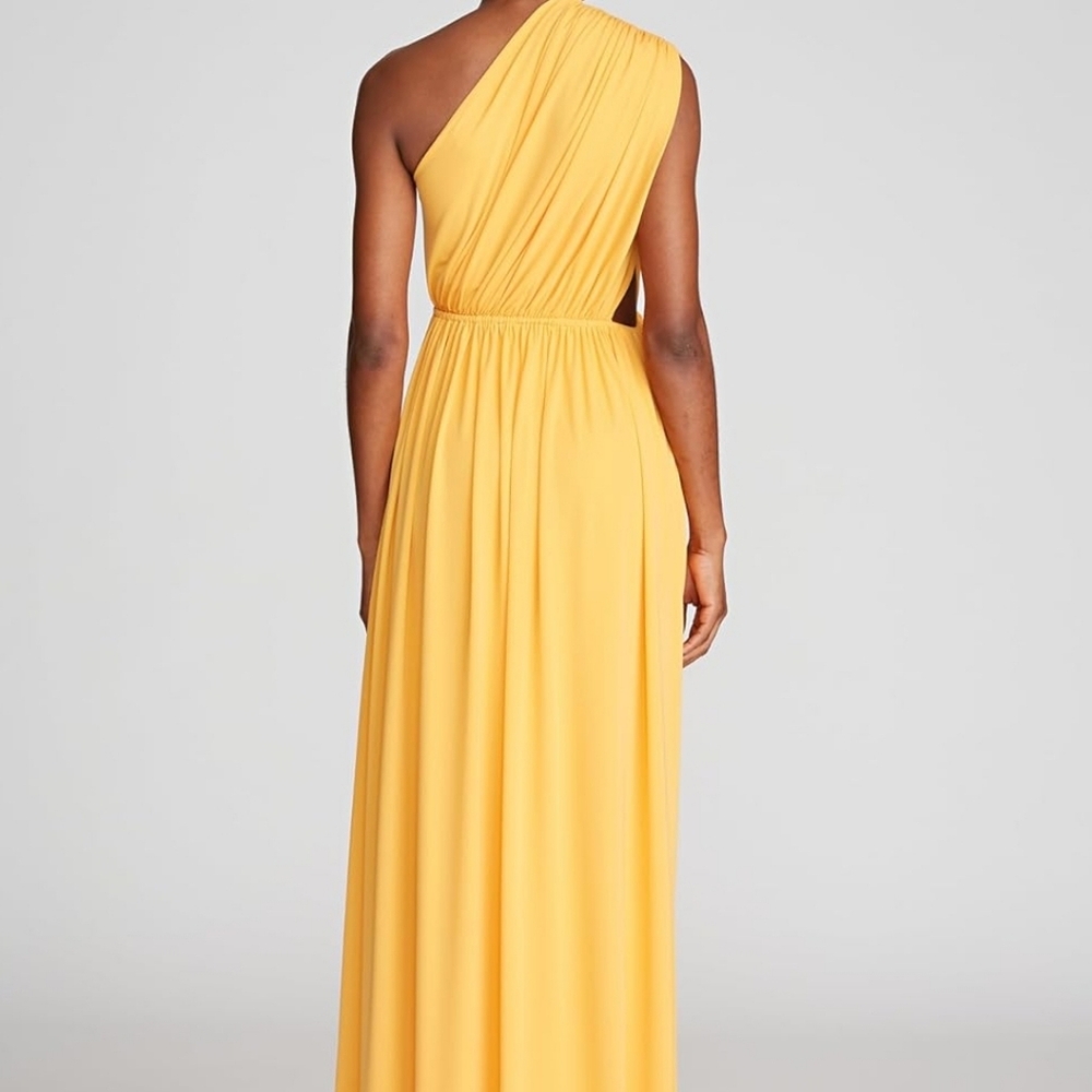 Halston Jackie  Jersey Gown Womens Size 6 Apricot Color - Picture 9 of 14